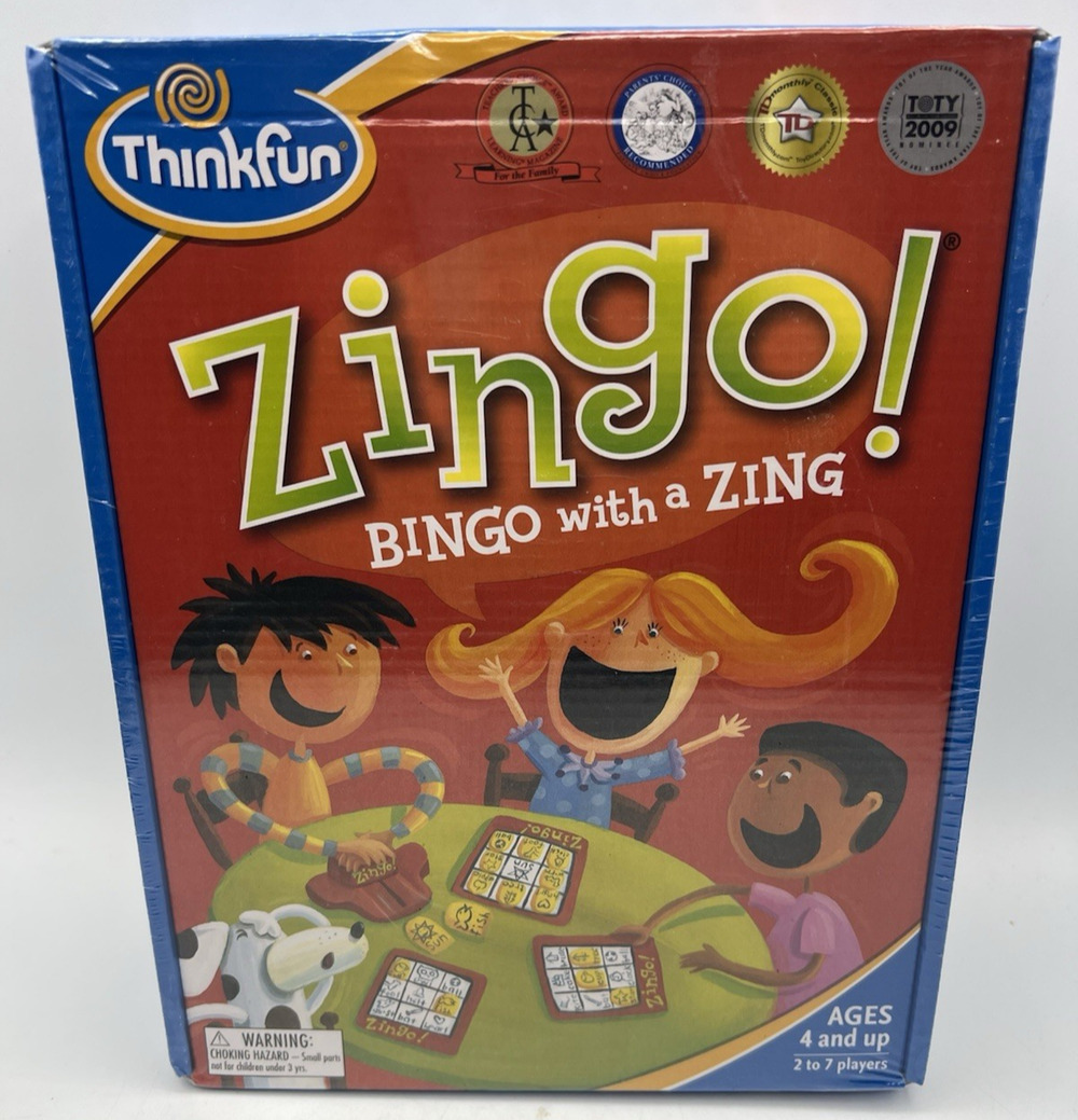 ThinkFun Zingo Bingo With a Zing Family Board Game Ages 4+ 2-7 Players